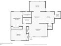 Layout showing bedroom, bathroom, living room, dining room, sunroom, kitchen and laundry room at 1515 Danbury Dr, Sun City Center, FL 33573