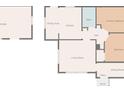 Detailed floor plan showcasing the layout of the kitchen, living room, and bedrooms at 1700 30Th N Ave, St Petersburg, FL 33713