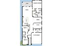 Detailed floor plan showcasing the layout, including the kitchen, bedrooms, and lanai at 10636 Crescent Creek Xing, Parrish, FL 34219