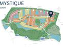 Community map illustrating lot locations, roadways, and nearby amenities within the Mystique development at 4597 Blue Star Ct, North Port, FL 34289