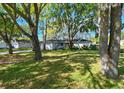 Charming home with a well-kept lawn and mature trees, providing a serene and inviting curb appeal at 4915 Churchill Pl, Land O Lakes, FL 34639