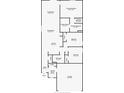 Detailed floor plan showcasing the layout of the home, including dimensions for each room and closet locations at 10205 Cool Waterlily Ave, Riverview, FL 33578