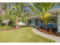 Charming single-story home with mature landscaping and a welcoming walkway to the front door at 3330 San Bernadino St, Clearwater, FL 33759