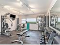 On-site fitness center with modern equipment, mirrors, and natural light at 4141 Bayshore Blvd # 1105, Tampa, FL 33611