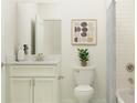 Charming bathroom with framed art, decorative plant, and tile surround at 11861 Sparkling Topaz Cv, Parrish, FL 34219