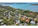 Beautiful aerial view showcasing the property's location near the waterfront and lush surroundings at 1433 Park N St, St Petersburg, FL 33710