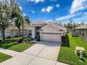 Beautiful single-story home with a well-manicured lawn and driveway at 20352 Falling Rock Dr, Land O Lakes, FL 34638