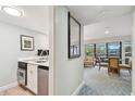 Modern kitchenette and dining area with sleek appliances, quartz countertops and ample natural light at 36750 Us 19 N # 19212, Palm Harbor, FL 34684