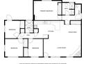 Detailed floor plan showcasing the layout of the home, including bedrooms, bathrooms, and living spaces at 10686 110Th Ln, Largo, FL 33778