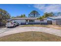 Charming single-story home with a circular driveway and well-maintained front yard at 1988 58Th N St, St Petersburg, FL 33710