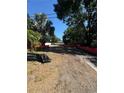 Outdoor view of a residential vacant lot, ready for construction and landscaping with mature surrounding trees at 3319 W Marlin Ave, Tampa, FL 33611