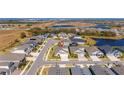 Aerial shot of a residential area, showcasing the location of this property near serene ponds and neighborhood at 5402 Limelight Dr, Apollo Beach, FL 33572