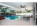 Relaxing screened-in pool area with comfortable outdoor seating and ceiling fans for enjoyable gatherings at 2736 45Th N Way, St Petersburg, FL 33713