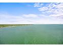 Scenic water view featuring a serene ocean, distant coastline, and picturesque sky with scattered clouds at 7200 Sunshine Skyway S Ln # 16G, St Petersburg, FL 33711