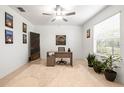 Bright home office with neutral color scheme, plush rug, and a large window for natural light at 36365 Flats St, Zephyrhills, FL 33541