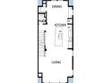 Floor plan showing living room, dining room, kitchen, and powder room at 6605 N Nebraska Ave # 30, Tampa, FL 33604