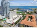 Amazing aerial view overlooking the city, waterfront, and beautiful condo buildings with great amenities at 100 4Th S Ave # 220, St Petersburg, FL 33701