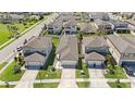 Aerial view of well-maintained homes featuring manicured lawns and tree-lined streets at 30364 Marquette Ave, Wesley Chapel, FL 33545