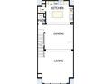 Floorplan featuring the second floor with the kitchen, living, and dining rooms at 6605 N Nebraska Ave # 28, Tampa, FL 33604