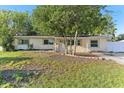 Inviting single-story home with mature trees, a cozy porch, and well-maintained landscaping at 230 Davison Ne Ave, St Petersburg, FL 33703