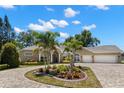 Lovely single-level home boasts mature palms, verdant foliage, and circular driveway at 10905 Elliot St, Riverview, FL 33578