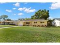 Cozy single-Gathering home with a spacious front yard, offering a welcoming entrance and outdoor space at 145 Avon Dr, Safety Harbor, FL 34695