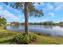 Scenic view of the lake from the property, with lush greenery and beautiful foliage at 833 N Keene Rd # W25, Clearwater, FL 33755