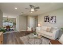 A cozy living room features recessed lighting and neutral tones at 146 82Nd N Ave, St Petersburg, FL 33702