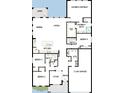 Spacious four-bedroom house floor plan with a three-car garage, a kitchen, and a Gathering area at 31651 Westbury Estates Ave, Wesley Chapel, FL 33545