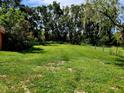 Expansive green lawn surrounded by mature trees, offering a serene and private outdoor space at 7006 41St E Ave, Bradenton, FL 34208