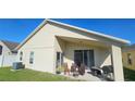 Enjoy the backyard patio area, with room for seating, plants, and a grill at 29434 Tansy Pass, Wesley Chapel, FL 33543