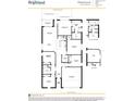 Detailed floor plan showcasing 4 bedrooms, 2 baths, a study, and a 2-car garage in 2,080 square feet at 6434 Melacano Ave, Spring Hill, FL 34608