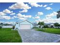 Beautiful one-story home featuring a well-maintained lawn and a neutral-colored facade at 6513 14Th W Ave, Bradenton, FL 34209