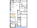 Detailed floor plan featuring four bedrooms, three baths, a study, and a four car garage at 18051 Foxtail Loop, Venice, FL 34293
