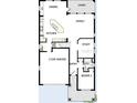 Detailed floor plan of the first floor showcasing the kitchen, Gathering room, study, and garage layout at 5011 21St N Ave, St Petersburg, FL 33710