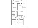 Detailed floorplan with dimensions, showcasing the layout of the residence including bedrooms, living spaces, and kitchen at 2636 Enterprise E Rd # C24, Clearwater, FL 33759