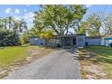 Charming single-story home featuring a well-maintained lawn and mature trees providing ample shade at 1411 Barry St, Clearwater, FL 33756