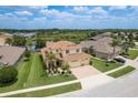 Beautiful two-story home with a three-car garage, green lawn, and mature landscaping situated on a quiet street at 19123 Sunset Bay Dr, Land O Lakes, FL 34638