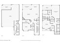 Detailed floor plan showcasing the layout of the rooms in the three-story home at 1537 Ember Ln, Tarpon Springs, FL 34689