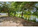 Scenic backyard view showcasing mature trees overlooking the tranquil waterfront at 5050 68Th N Way, St Petersburg, FL 33709