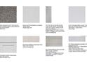 Selection of interior finishes include Shaw carpet, Zephyr Quartz countertops, Nogal floor tile and Arctic White backsplash at 1711 Trailhead Ln, Zephyrhills, FL 33541