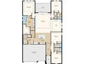 Detailed floorplan showcasing the layout of the home, including the primary suite, great room and three car garage at 1711 Trailhead Ln, Zephyrhills, FL 33541