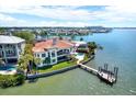 Exclusive waterfront property with a private dock and a swimming pool, surrounded by serene waters at 5630 Bayview Dr, Seminole, FL 33772