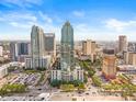 Spectacular aerial view of the high-rise condo showing beautiful views of the city skyline at 777 N Ashley Dr # 2807, Tampa, FL 33602