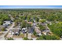 A scenic aerial view of a well-maintained neighborhood with mature trees and manicured lawns at 1423 W Wood St, Tampa, FL 33604