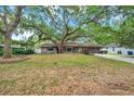 Charming brick home featuring a lovely, large tree, well-maintained lawn and an attached two-car garage at 1308 W Perdiz St, Tampa, FL 33612
