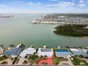 Aerial view of waterfront homes in a coastal neighborhood at 11549 48Th Ave N, St Petersburg, FL 33708