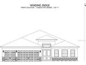 Front exterior elevation blueprint of the Winding Ridge - Charleston Grande home at 32212 Mahogany Valley Dr, Wesley Chapel, FL 33543