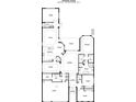 Floor plan of Winding Ridge - Charleston Grande home showing the kitchen, bedrooms, and living spaces at 32212 Mahogany Valley Dr, Wesley Chapel, FL 33543