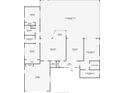 Detailed floor plan showcasing the layout of the home, including the garage, bedrooms, and screened patio/pool at 2932 Sweetgum S Way, Clearwater, FL 33761